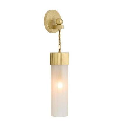 Arteriors Jayce 22" Tall Outdoor Wall Sconce Antique Brass / Frosted