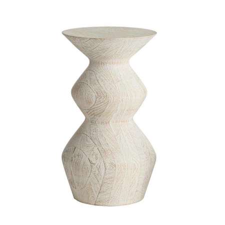 Arteriors Joyce 12" Diameter Wood Table Whitewash Mango Wood