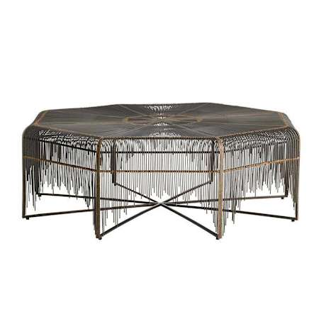 Arteriors Ilaria 42" Wide Iron Top Metal Table Natural Iron