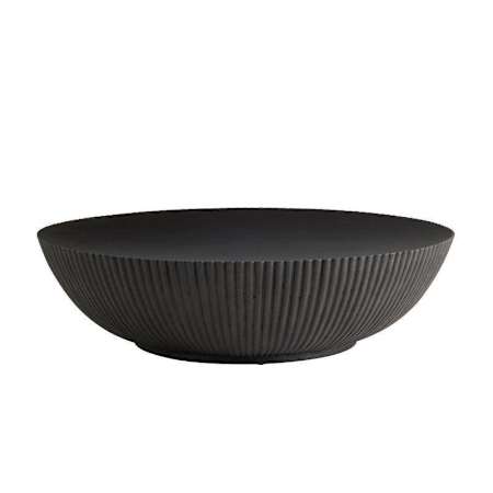 Arteriors Etta 48" Diameter Concrete Top Composite Table Black