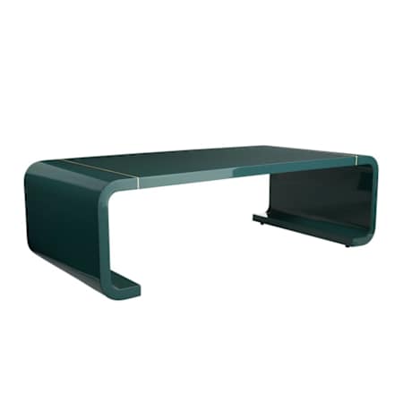 Arteriors Turnley 55" Wide Fiberglass Top Lacquer Table Peacock