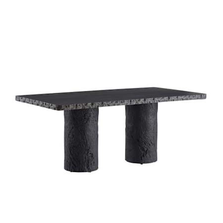 Arteriors Gemini 72" Wide Concrete Table Matte Carbon
