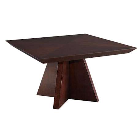 Arteriors Hogarth 52" Square Wood Veneer Table Dark Sienna