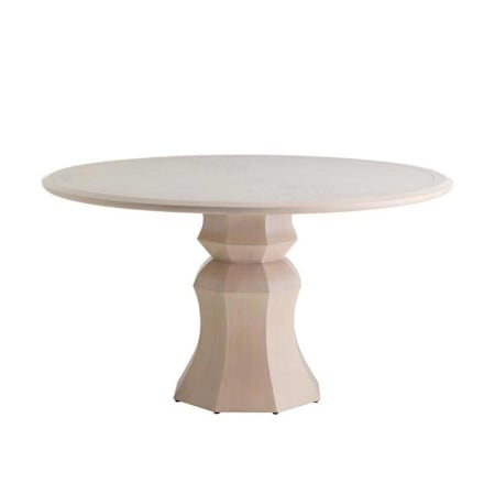 Arteriors Kinsley 52" Diameter Wood Veneer Top Wood Table Light Beige Burl