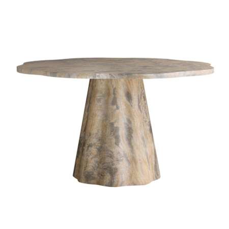 Arteriors Primrose 52" Diameter Concrete Top Composite Table Sahara Faux Marble