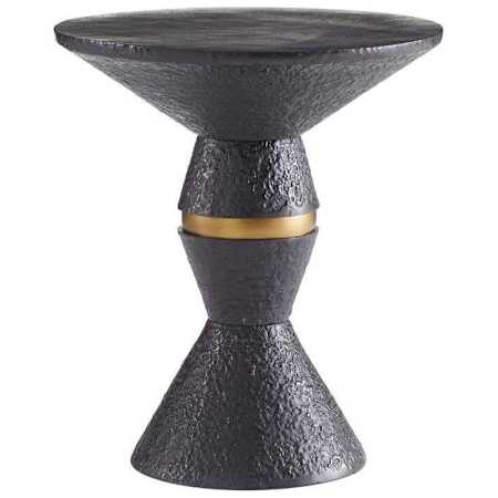 Arteriors Floyd 18" Wide Aluminum and Cast Iron Table Blackened Bronze