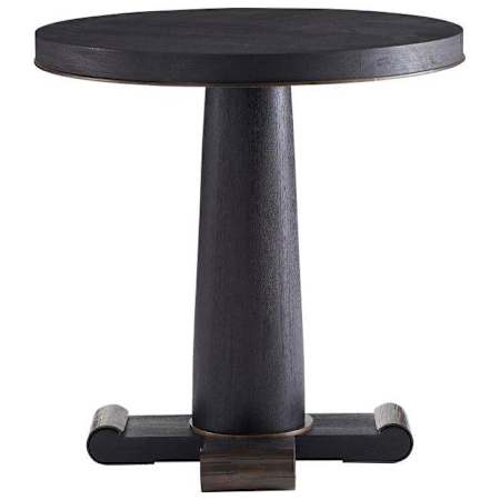 Arteriors Hurst 24" Wide Mango Wood and Iron Table Ebony
