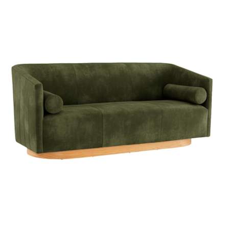 Arteriors Huxley 77" Wide Velvet Sofa Moss