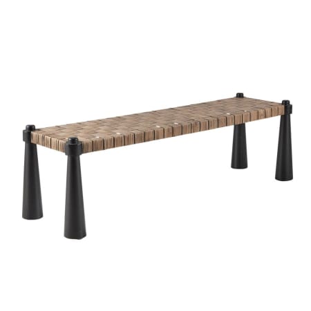 Arteriors Solange 59" Wide Wood Framed Bench Tobacco
