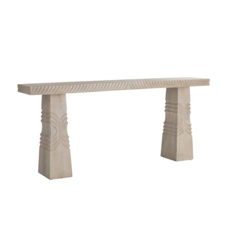 Arteriors Ayni 79" Wide Wood Table Whitewash