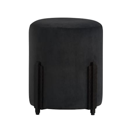 Arteriors Wexler 17" Wide Iron Framed with Velvet Upholstery Stool Pebble