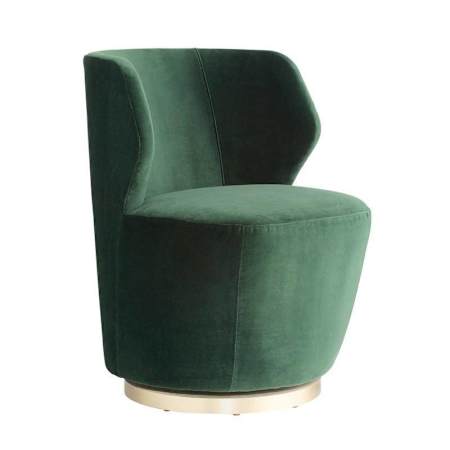 Arteriors Poppy 24" Wide Iron Framed Polyester Accent Chair Forest