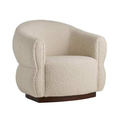 Arteriors Alexandra 36" Wide Wood Framed Bouclé Accent Chair Oatmeal