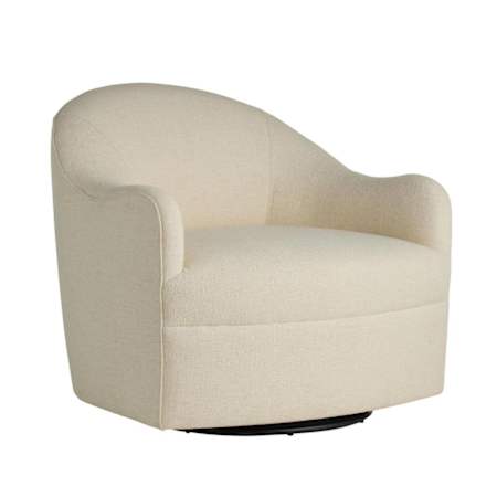 Arteriors Delfino 35" Wide Iron Framed Fabric Accent Chair Oxford White