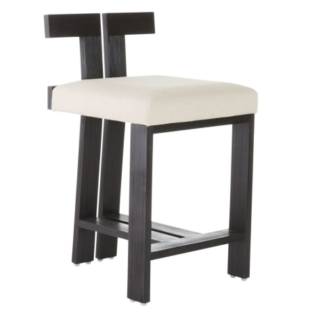 Arteriors Enola 19" Wide Wood Framed Counter Stool Ebony