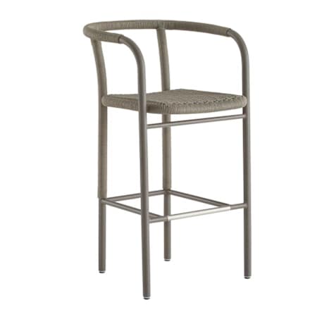 Arteriors Feller 24" Wide Rope Bar Stool Fossil