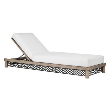 Arteriors Emoto 32" Wide Framed Bouclé Chaise Chair Pearl