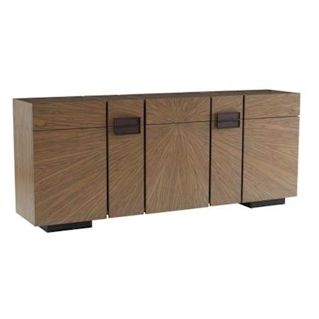 Arteriors Lafayette 86" Wide Wood Veneer Credenza Chateau Gray