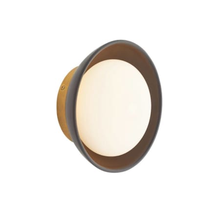 Arteriors Glaze 8" Tall Wall Sconce with Ceramic and Opal Glass Shades Matte Black
