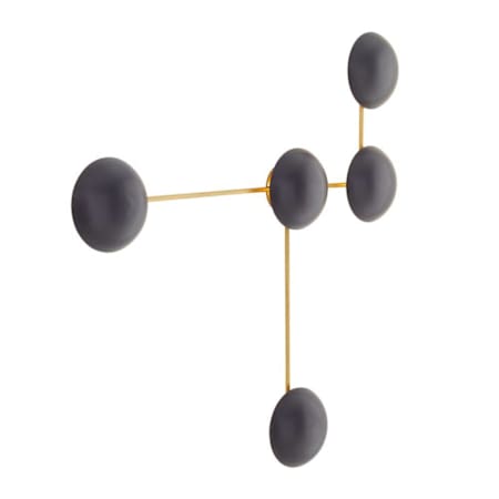 Arteriors Glaze 5 Light 44" Tall Wall Sconce with Ceramic Shades Matte Black