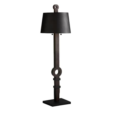 Arteriors Totem 2 Light 73" Tall Accent Floor Lamp Ebony