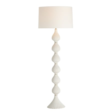 Arteriors Nicole Floor Lamp68" Tall Torchiere Floor Lamp Ivory
