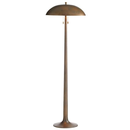 Arteriors Fleetwood 60" Tall Torchiere Floor Lamp Vintage Brass