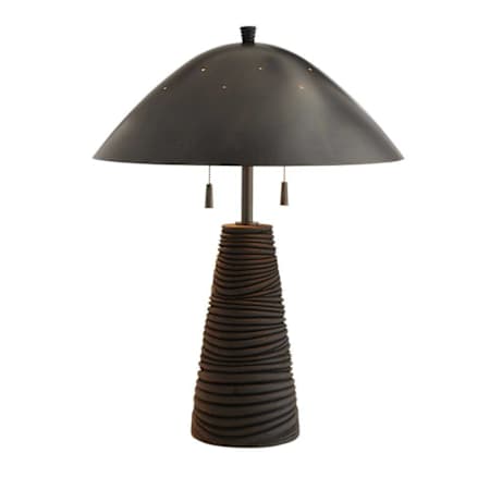 Arteriors Fender 26" Tall Buffet Table Lamp with Steel Shade Black