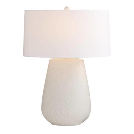 Arteriors Deagan 29" Tall Vase Table Lamp Matte Stained Ivory Crackle