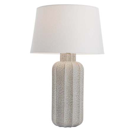 Arteriors Henrietta 29" Tall Vase Table Lamp with Linen Shade Lunar Reactive