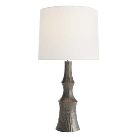 Arteriors Grainger 30" Tall Buffet Table Lamp with Cotton Shade Graphite
