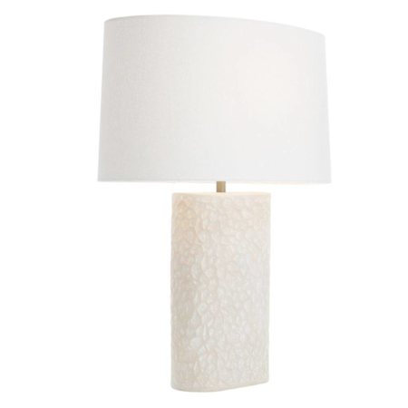 Arteriors Felicity 28" Tall Buffet Table Lamp with Linen Shade Egg Shell