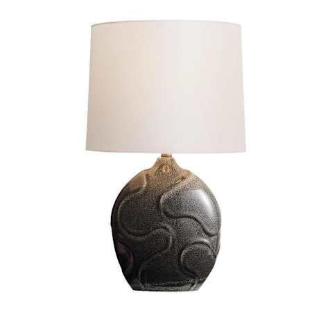 Arteriors Ismay 26" Tall Vase Table Lamp Obsidian Reactive
