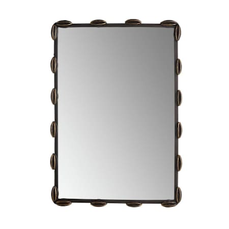 Arteriors Archie 27-1/2"W x 39"H Rectangular Flat Metal Wall Mount Accent Mirror Bronze