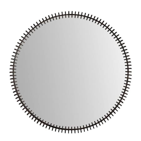 Arteriors Antoine 60" Diameter Circular Flat Metal Wall Mount Accent Mirror Antique Bronze