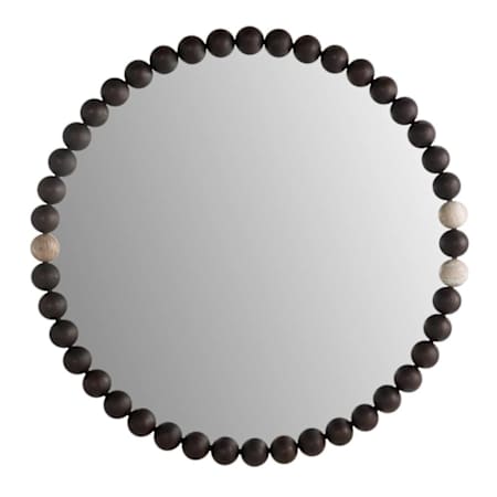 Arteriors Sautoir 76" Diameter Circular Flat Wood Wall Mount Accent Mirror Sable