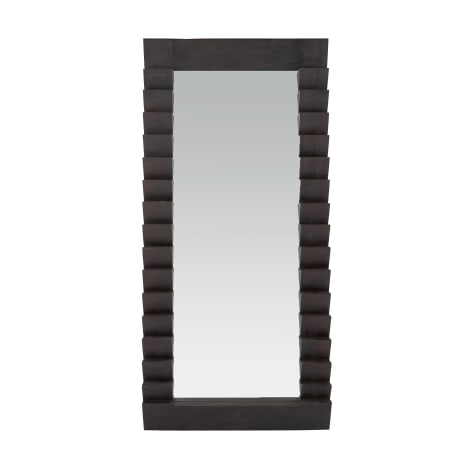 Arteriors Elkins 38-1/2" W x 80-1/2" H Rectangular Wood Framed Bathroom Mirror Ebony