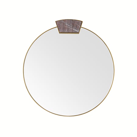 Arteriors Cersei 36" W x 38-1/2" H Circular Framed Bathroom Mirror Antique Brass