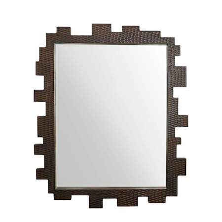 Arteriors Hewitt 44-1/2"W x 53"H Rectangular Flat Wood Framed Accent Mirror Black Cherry