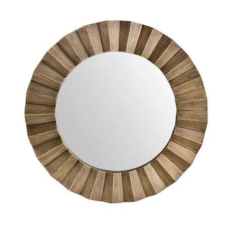 Arteriors Kelby 48" Diameter Circular Flat Metal Framed Accent Mirror Dark Antique Brass