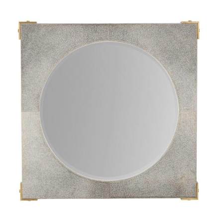 Arteriors Kristen 41" Square Beveled Hide Framed Accent Mirror Gray