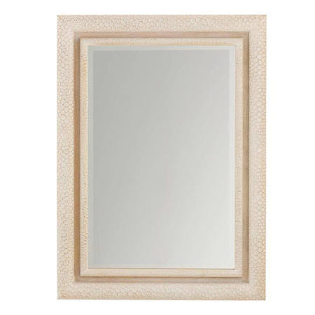 Arteriors Indo 41"W x 56"H Rectangular Beveled Wood Framed Accent Mirror Whitewash