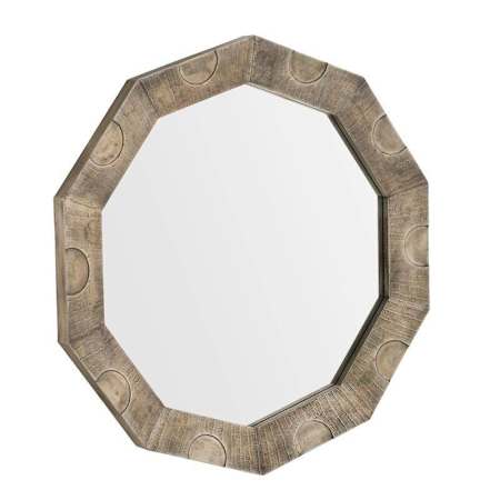 Arteriors Kiernan 54-1/2"W x 52"H Geometric Flat Metal Framed Accent Mirror Burnished Silver