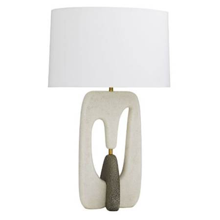 Arteriors Harleen 30-1/2" Lamp White Ricestone / Charcoal Ricestone