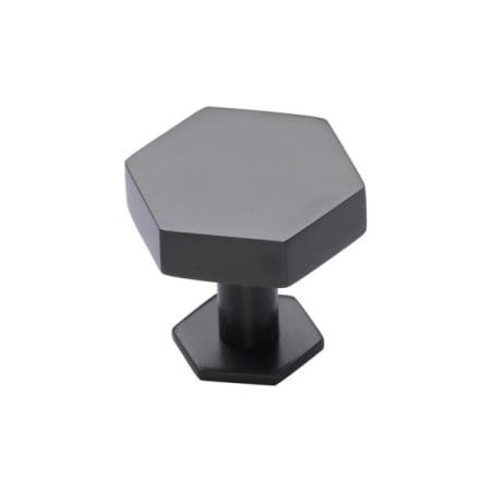 Ashley Norton Solid Brass Hex 1-3/4 Inch Geometric Cabinet Knob with Backplate Dark Oil Rubbed