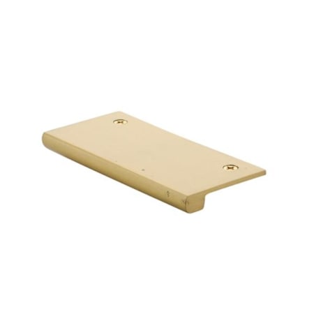 Ashley Norton Edge 2" Wide Top Mount 1.6mm Solid Brass Tab Edge Finger Cabinet Pull Satin Brass