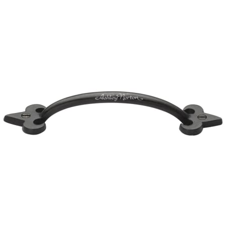 Ashley Norton Solid Bronze Fleur-de-lis 4 Inch Long Handle Cabinet Pull Dark Bronze