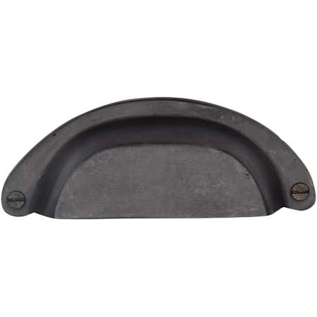 Ashley Norton Alexander 4-1/16" Long Luxury Solid Bronze Rustic Cabinet Cup Handle / Drawer Cup Pull Dark Bronze