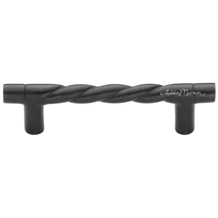 Ashley Norton Rope 3-3/4" Center to Center Luxury Solid Bronze Twisted Cabinet Bar Handle / Drawer Bar Pull Dark Bronze