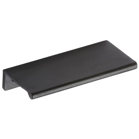 Ashley Norton Front Mount 3" Long Luxury Solid Bronze Finger Edge Cabinet Handle / Drawer Pull Dark Bronze